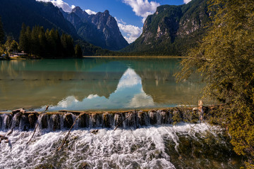 Panoramic view of the Dolomites, Lake Dobbiaco