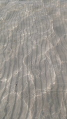 The white sand of the seabed and the coast combined with the clear water is amazing