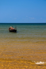 Small fishing boat near the beach in Thailand