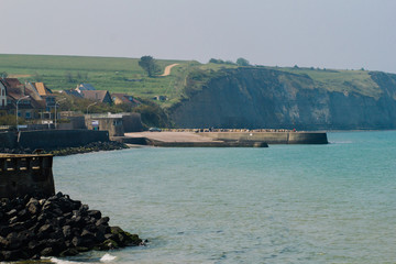 The landing site of the Allied forces in Normandy. Arromanches-les-Bains, France