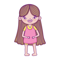 happy little girl infant children cartoon character