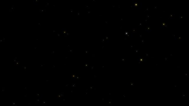 Falling shimmering little gold spangles on a black background HD 1920x1080
