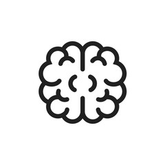 Vector icon brain sign smart