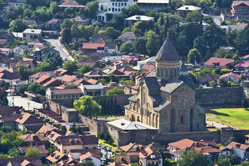 Fototapeta na wymiar Georgia: Mtskheta (Unesco World Heritage) - former capital with Svetitskhoveli cathedral