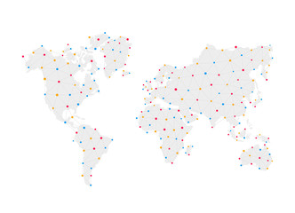 World map web monitoring location