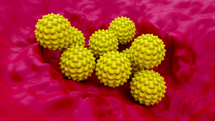 coronavirus infection virus contagion microscopic 3D illustration