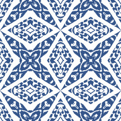 blue abstract seamless pattern, vector geometric image