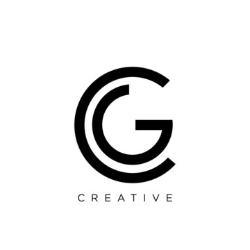cg or gc logo design vector icon