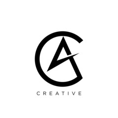 ca logo design vector icon symbol