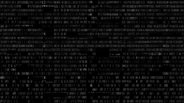 Glitch Data Code Screen, Loopable Overlay