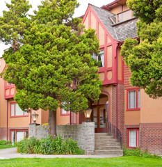 Entrance of a house in Vancouver, Canada.