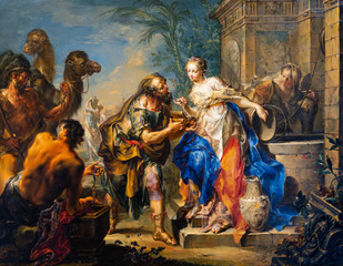 Vienna, Austria. 2019/11/7. Rebecca at the Well. c. 1735. By Johann Georg Platzer (1704–1761)....