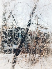 givre sur une fenêtre