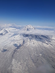 snow covered mountains