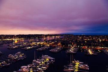 Marina Del Rey, California, at dusk
