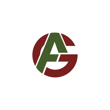 Initial letter ag or ga logo vector design templates