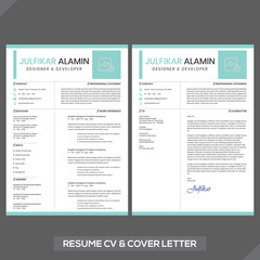 Professional Resume CV and Cover Letter Template