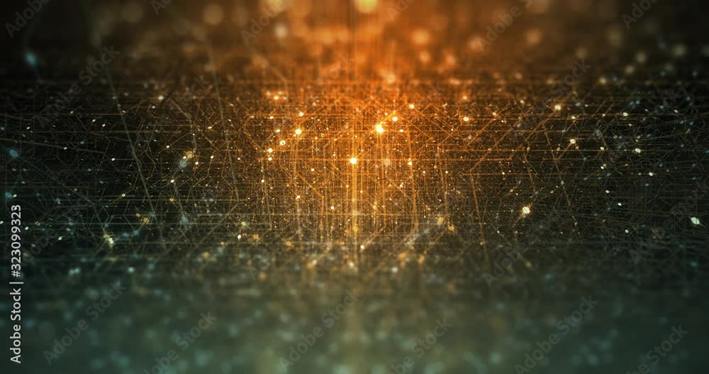 Poster abstract tech background made of printed circuit board. depth of field effect and bokeh. internet co