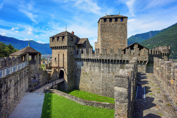 Montebello castel in Bellinzona, Tessin, Switzerland