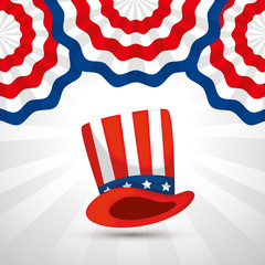 Hat design, Usa happy presidents day united states america independence nation us country and national theme Vector illustration