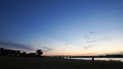 Night Scene of the Mississippi River