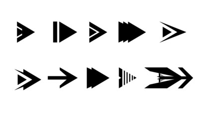 Set of black vector arrow.arrow vector illustration and colection.arrows vector icon