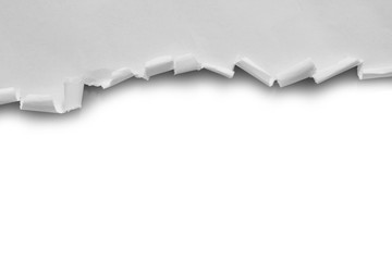 torn paper isolated on white background