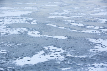 Surface of a frozen lake