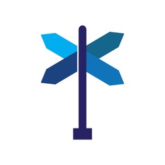 road sign logo vector