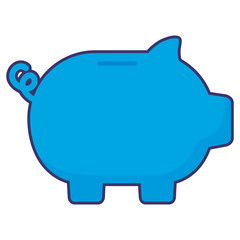 Isolated money piggy vector design