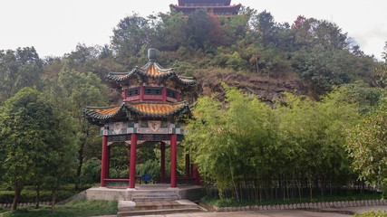 Pagoda Buddhist temple in a Chinese Taoist monastery