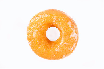  Tasty Donut isolated on white background.top view