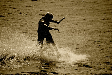 Twilight wakeboarding 