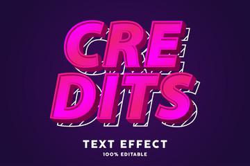 Pink fresh modern pop art, editable text effect