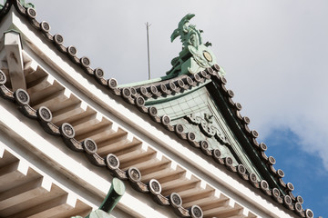 和歌山城の鯱を見上げる