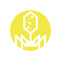 bacteriophage, block style icon
