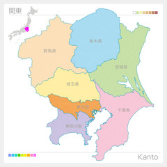 関東の地図・Kanto