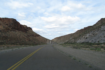 Desert landscape of Argentine Patagonia - Route 40, stretch between Puerto Madryn and Esquel