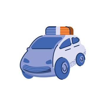 recommend clip art: cartoon police car icon, flat style