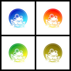 frog logo design vector