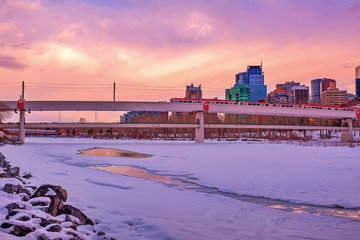 Sunset Over Downtown Bow River