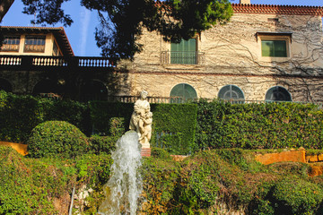 Garden with fountain