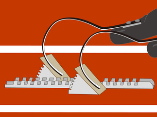 スタートする義足のスプリンター