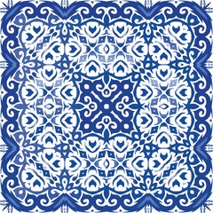 Ornamental azulejo portugal tiles decor.