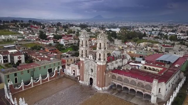 Church Mexico City - Tlaxcala Ocotlan Basilica Aerial View