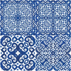 Ethnic ceramic tiles in portuguese azulejo.