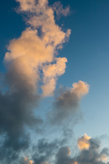 Fototapeta na wymiar White and grey clouds on blue sky.