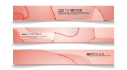 Fototapeta premium Abstract vector template web background. rectangular fluid wave design banners