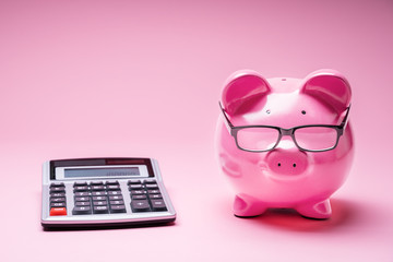Piggybank And Calculator