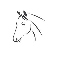 Vector head of horse black. Mammals. logo. icon. symbol. design. on white background